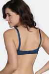 Zivame Coquette Blush Padded Wired 3/4Th Coverage Lace Bra - Gibraltor Sea — thumbnail 3